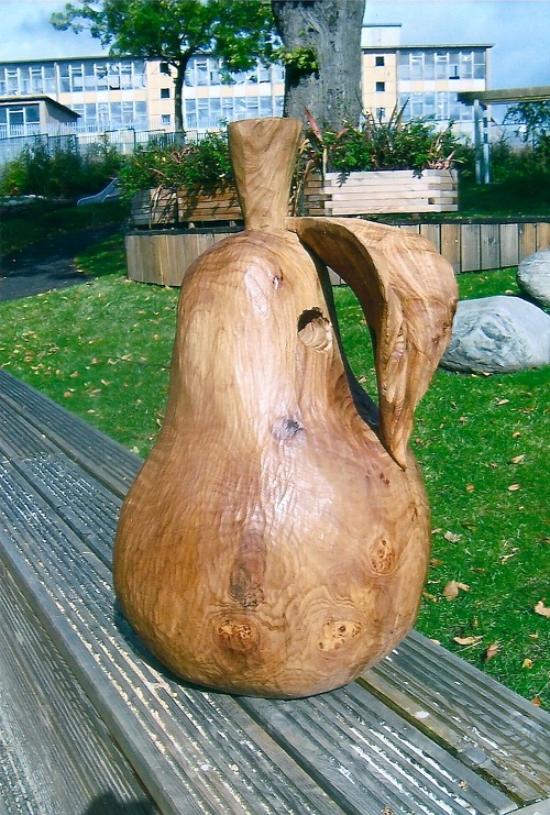 hand carved wooden fruit sculpture by Robin Wood