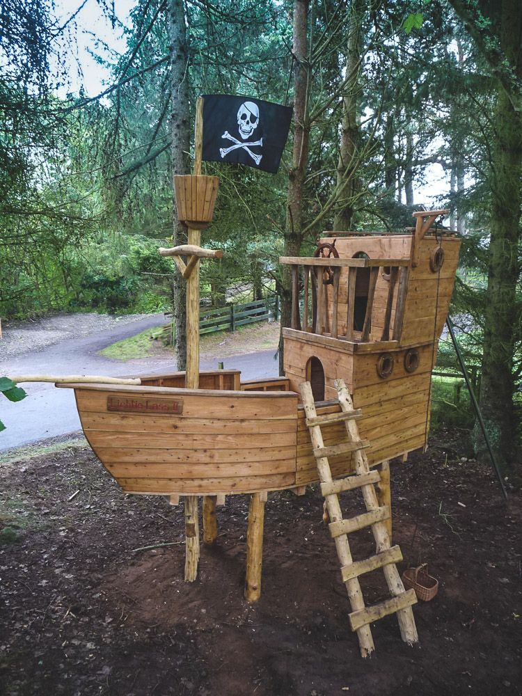 play structure wooden pirate ship